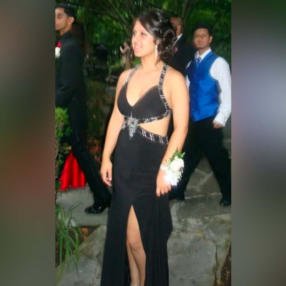Elegant Black Embellished Dress